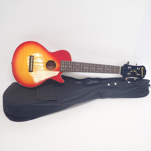 実際に弊社で買取させて頂いた★Epiphone/エピフォン Les Paul Acoustic/Electric Ukulele レス ポール エレキウクレレ EULPHSNH1の画像 0枚目