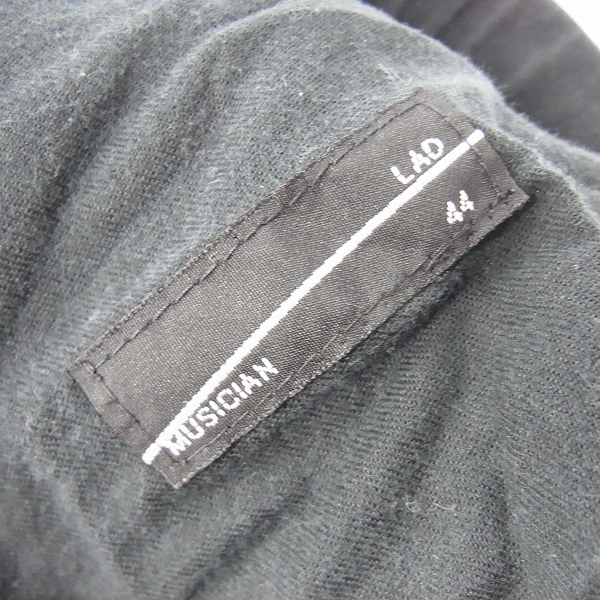 実際に弊社で買取させて頂いたLAD MUSICIAN/ラッドミュージシャン クロップドワイドパンツ/BLK /44の画像 2枚目