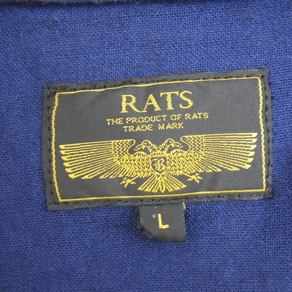 実際に弊社で買取させて頂いたRats/ラッツ 16SS レースアップ ツートーン プルオーバー シャツ 16RS-0506/Lの画像 2枚目