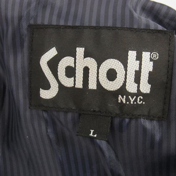 実際に弊社で買取させて頂いたSchott×EDIFICE/ショット×エディフィス シングルライダースジャケット ラムスキン/羊革 3161059/Lの画像 2枚目