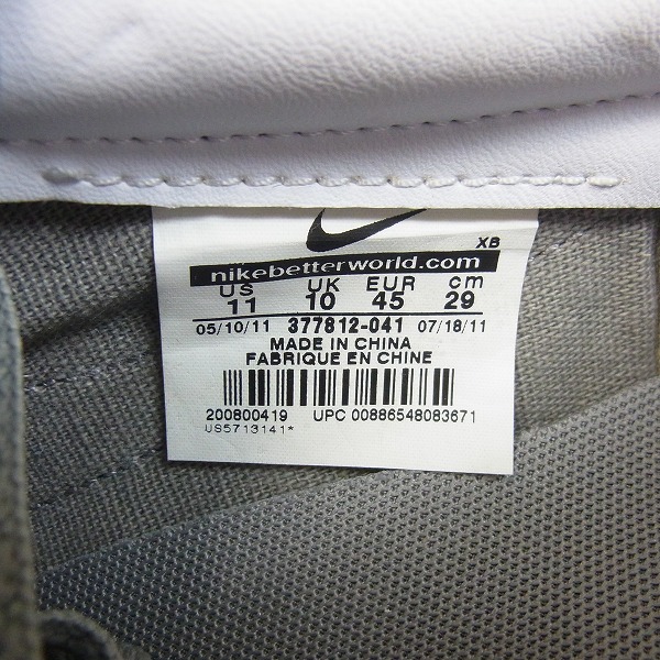 実際に弊社で買取させて頂いたNIKE × uniform experiment/ナイキ TENNIS CLASSIC/テニスクラシック ACMD 377812-041/29の画像 5枚目