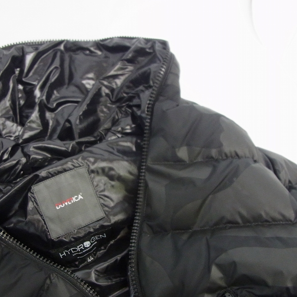 実際に弊社で買取させて頂いたHYDROGEN×DUVETICA/ハイドロゲン×デュベティカ ブラックカモ ダウンジャケット 21D004/44の画像 5枚目
