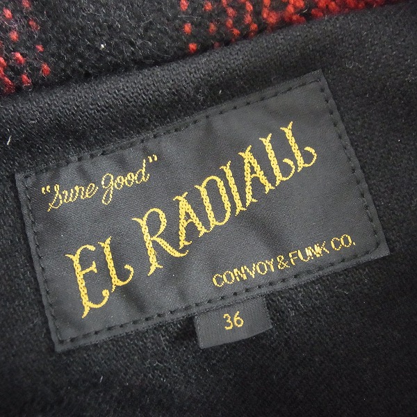 実際に弊社で買取させて頂いたRADIALL/ラディアル 13AW チェック ウール/アルパカ ジャケット /36の画像 2枚目