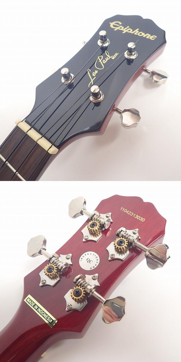 実際に弊社で買取させて頂いた★Epiphone/エピフォン Les Paul Acoustic/Electric Ukulele レス ポール エレキウクレレ EULPHSNH1の画像 1枚目