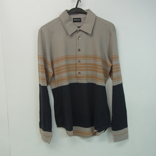 実際に弊社で買取させて頂いたGIORGIO ARMANI/ジョルジオアルマーニ BORGO 21/ボルゴ21 シルク混 ポロシャツ/48