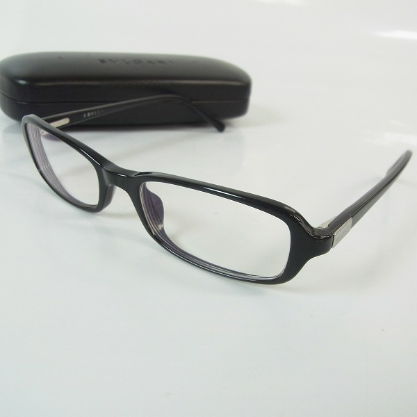 実際に弊社で買取させて頂いたBVLGARI/ブルガリ 度入り フルリム 黒縁メガネ 427/501