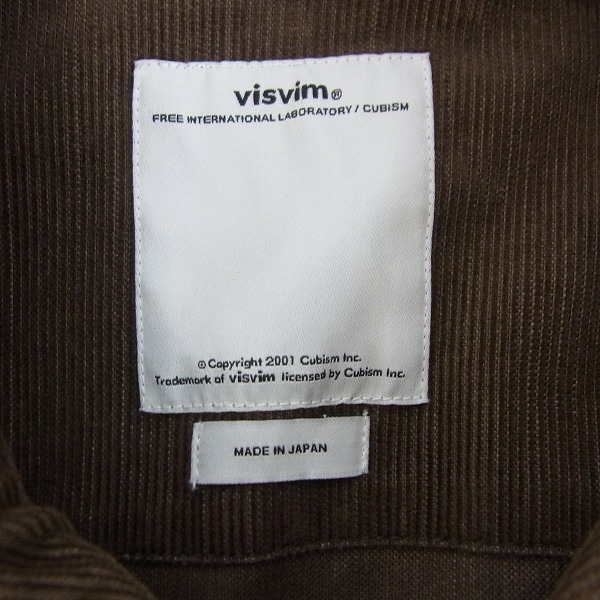 実際に弊社で買取させて頂いたvisvim/ビズビム CAF COMBAT JKT/カフコンバットジャケット ミリタリー/コーデュロイ 0113105013027/1 の画像 2枚目