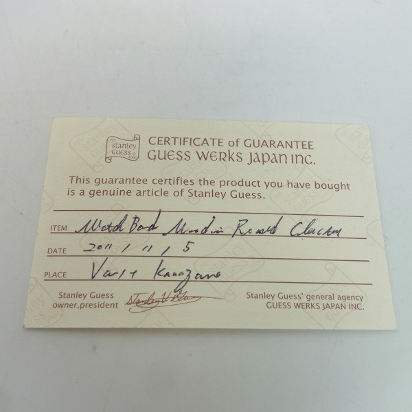 実際に弊社で買取させて頂いた【ギャラ付き】STANLEY GUESS/スタンリーゲス ウッド クラシックチェーン ウォッチブレス の画像 5枚目