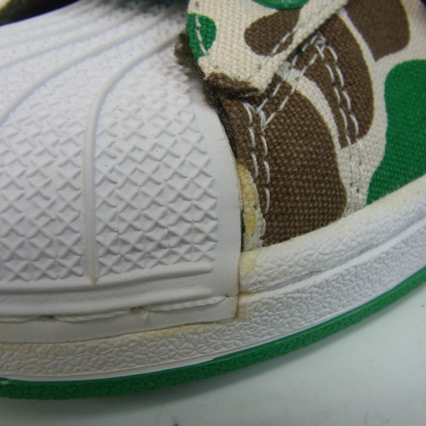実際に弊社で買取させて頂いたadidas/アディダス SuperstarⅡ G5/スーパースター2 迷彩/カモ柄 562904/27.5の画像 7枚目