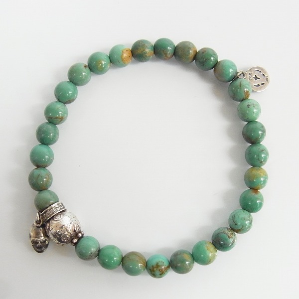 実際に弊社で買取させて頂いた【ギャラ付き】Loree Rodkin/ローリーロドキン ビーズブレスレット ターコイズ/スカルの画像 1枚目