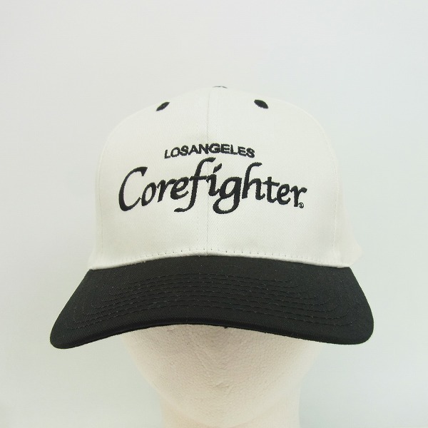 実際に弊社で買取させて頂いたCOREFIGHTER/コアファイター LOSANGELS Corefighter 刺繍 スナップバック/キャップ ホワイト×ブラックの画像 1枚目