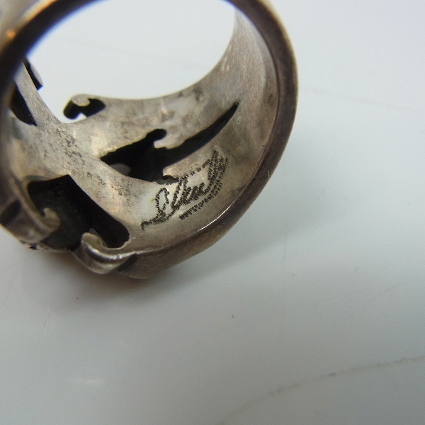 実際に弊社で買取させて頂いた【証明書】STANLEY GUESS/スタンリーゲス ガンズX/ラージスカルリング 17.5号の画像 5枚目