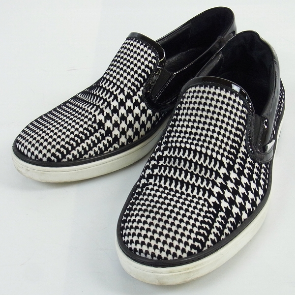 実際に弊社で買取させて頂いたJIMMY CHOO/ジミーチュウ 千鳥格子柄 スリッポンシューズ/41