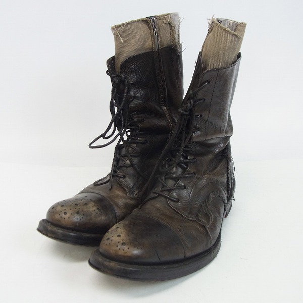 実際に弊社で買取させて頂いたHIROMU TAKAHARA/ヒロムタカハラ レースアップレイヤードレザーブーツ/41