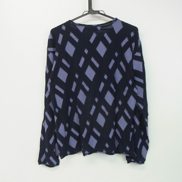 実際に弊社で買取させて頂いたGIORGIO ARMANI/ジョルジオアルマーニ BORGO 21/ボルゴ21 格子柄 デザイン コットン ニット/50の画像 1枚目