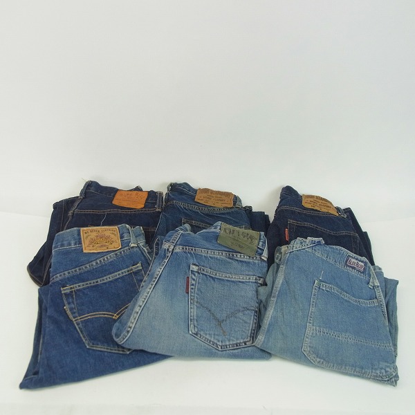 実際に弊社で買取させて頂いたハリウッドランチマーケット/ブルーブルー デニムパンツ/オーバーオール 6点セット