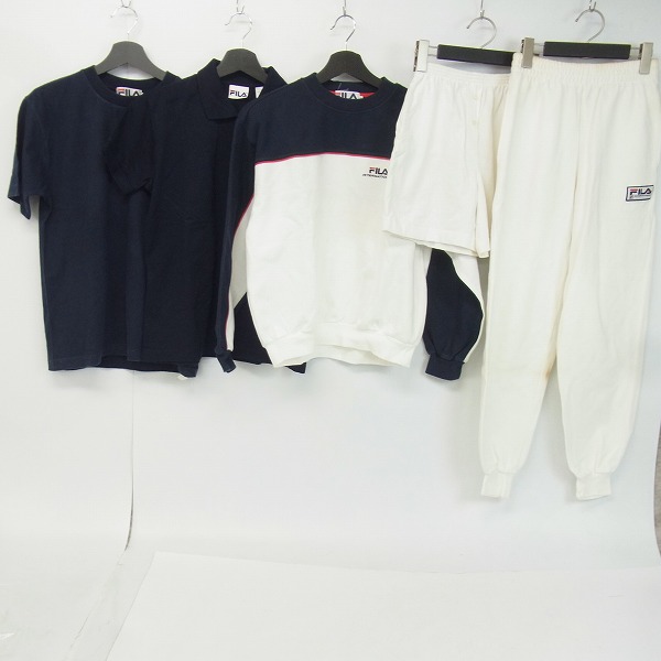 実際に弊社で買取させて頂いたFILA/フィラ Tシャツ/ポロシャツ/トレーナー/スウェットパンツ他 S/5点セット