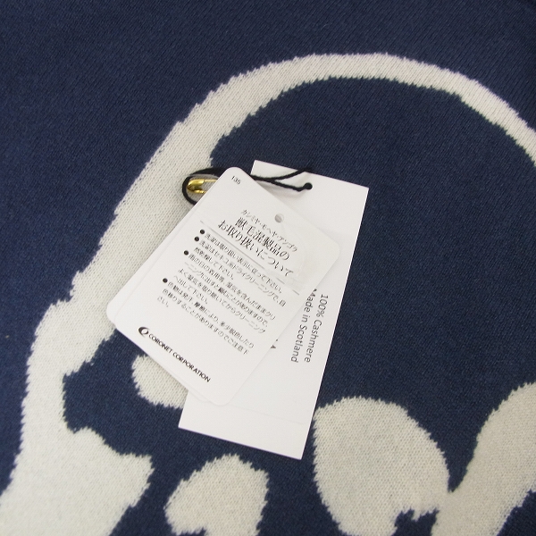 実際に弊社で買取させて頂いたlucien pellat-finet/ルシアンペラフィネ 18SS カシミヤ100％ スカル/スター/スワロ ニット/Mの画像 7枚目