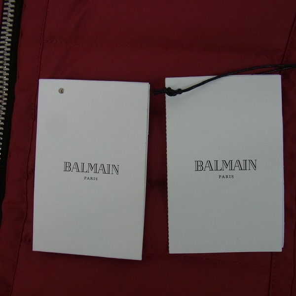 実際に弊社で買取させて頂いたBALMAIN/バルマン 15AW バイカー ダウンジャケット W5HT843B923/Sの画像 6枚目