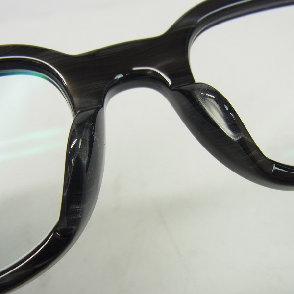 実際に弊社で買取させて頂いたJULIUS TART OPTICAL/ジュリアス タート オプティカル 眼鏡/メガネフレーム BLACK-WOOD/FDR-44/PL-013Iの画像 2枚目