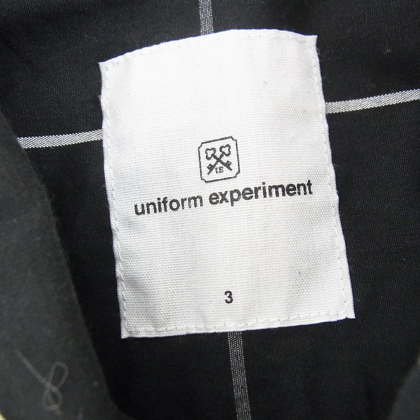 実際に弊社で買取させて頂いたunfiorm experiment/ユニフォームエクスペリメント ウィンドーペーン シャツ UE-150033/3の画像 2枚目