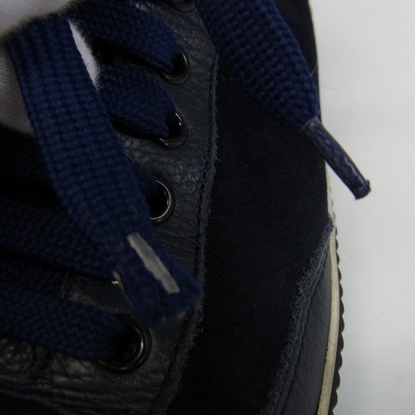 実際に弊社で買取させて頂いた【観賞用】JIMMY CHOO/ジミーチュウ ハイカットレースアップレザースニーカー/42の画像 6枚目