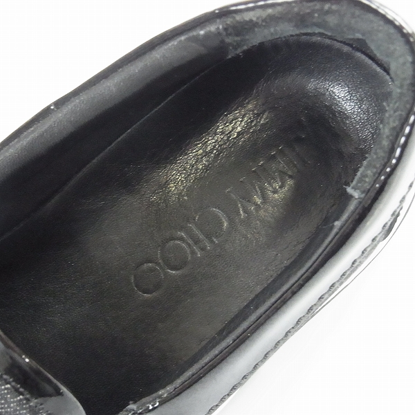 実際に弊社で買取させて頂いたJIMMY CHOO/ジミーチュウ スタッズ付スリッポンシューズ 黒赤/41の画像 4枚目