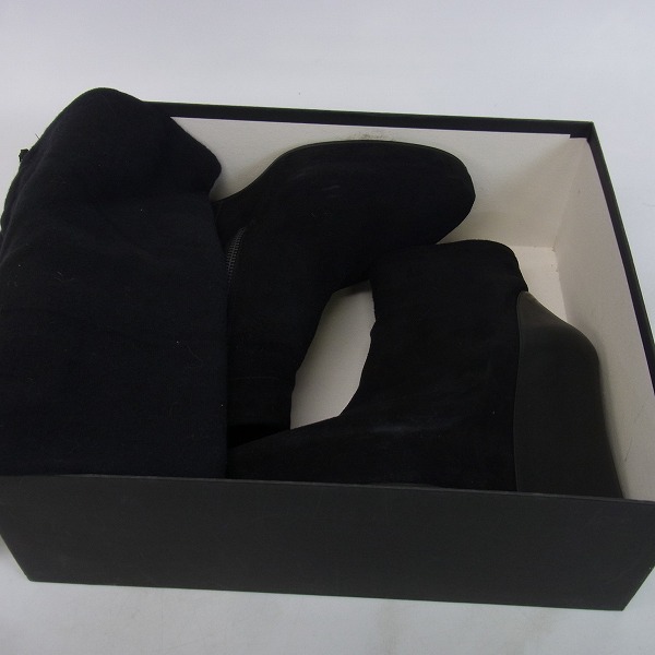 実際に弊社で買取させて頂いたANN DEMEULEMEESTER/アンドゥムルメステール 切替 ウェッジ ブーツ 38の画像 8枚目