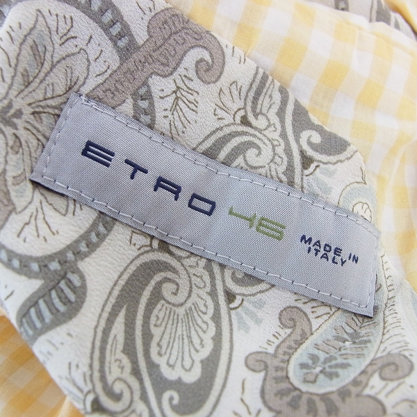 実際に弊社で買取させて頂いたetro/エトロ 2B チェック柄 ジャケット/46の画像 2枚目