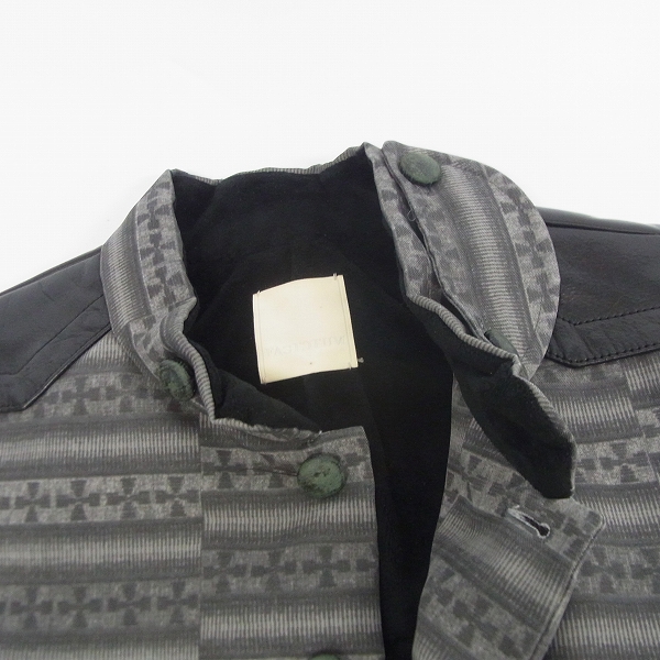 実際に弊社で買取させて頂いたFACTOTUM/ファクトタム クロス柄/レザー切替 ベスト/48の画像 5枚目