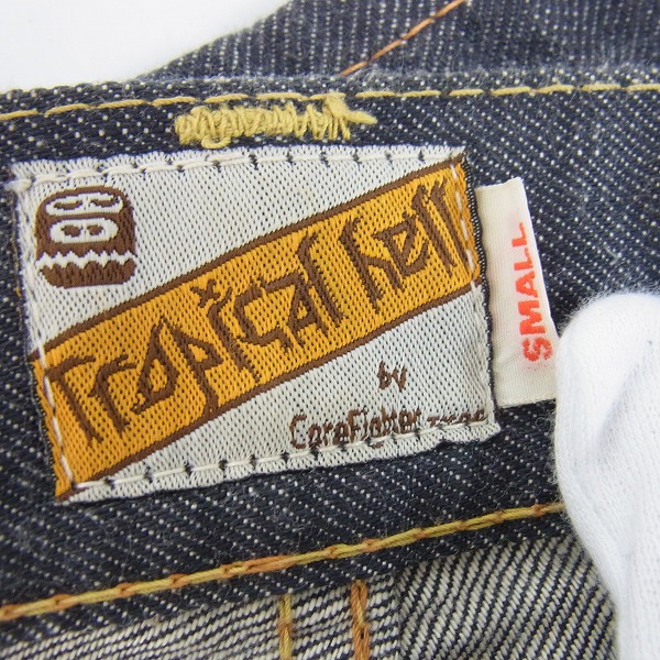 実際に弊社で買取させて頂いたCOREFIGHTER/コアファイター TROPICAL HELL/トロピカル ヘル デニム ハーフパンツ Size:S(32)の画像 4枚目