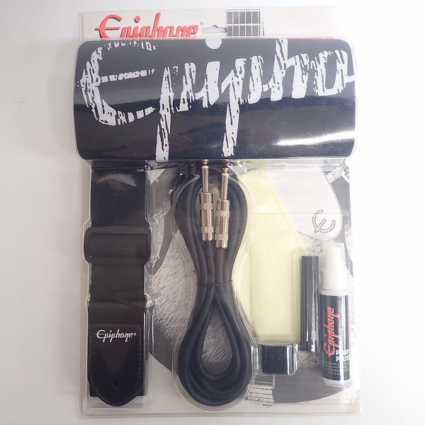 実際に弊社で買取させて頂いた★【未開封】Epiphone/エピフォン EPIPHONE GUITAR ACCESSORY KIT (ノベルティ Tシャツ ストラップ クロス etc.) E-ACCKIT1の画像 0枚目