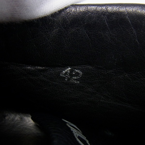 実際に弊社で買取させて頂いた【観賞用】JIMMY CHOO/ジミーチュウ ハイカットレースアップレザースニーカー/42の画像 5枚目