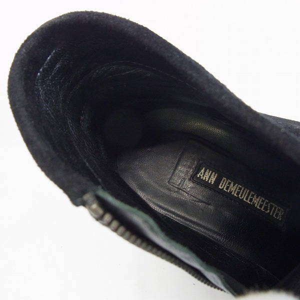 実際に弊社で買取させて頂いたANN DEMEULEMEESTER/アンドゥムルメステール 切替 ウェッジ ブーツ 38の画像 4枚目