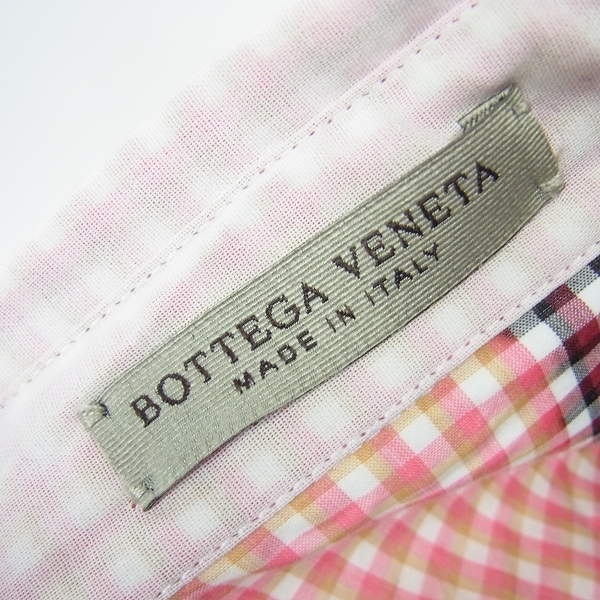 実際に弊社で買取させて頂いたBOTTEGA VENETA/ボッテガヴェネタ ギンガムチェックシャツ 48の画像 2枚目