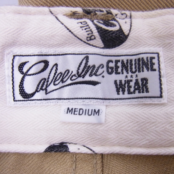 実際に弊社で買取させて頂いたCALEE/キャリー GENUINE WEAR ベージュ系 ワークパンツ/Mの画像 4枚目