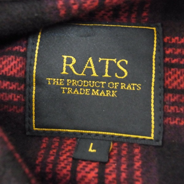 実際に弊社で買取させて頂いたRats/ラッツ 長袖チェック フランネルシャツ 17RS-01103/Lの画像 2枚目