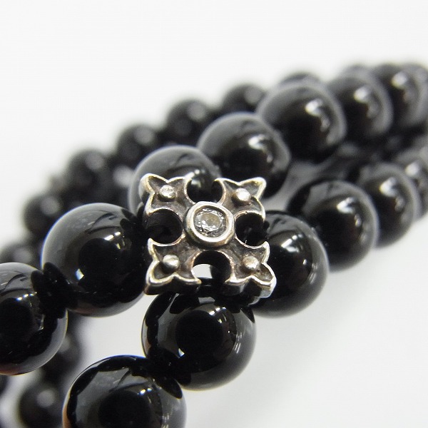 実際に弊社で買取させて頂いた【ギャラ付き】Loree Rodkin/ローリーロドキン ダブルビーズブレスレット オニキス/クロスの画像 3枚目