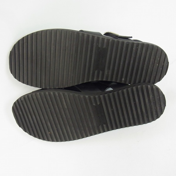 実際に弊社で買取させて頂いたGIVENCHY/ジバンシィ レザー サンダル ブラック 2017SS BM08360848/43の画像 2枚目