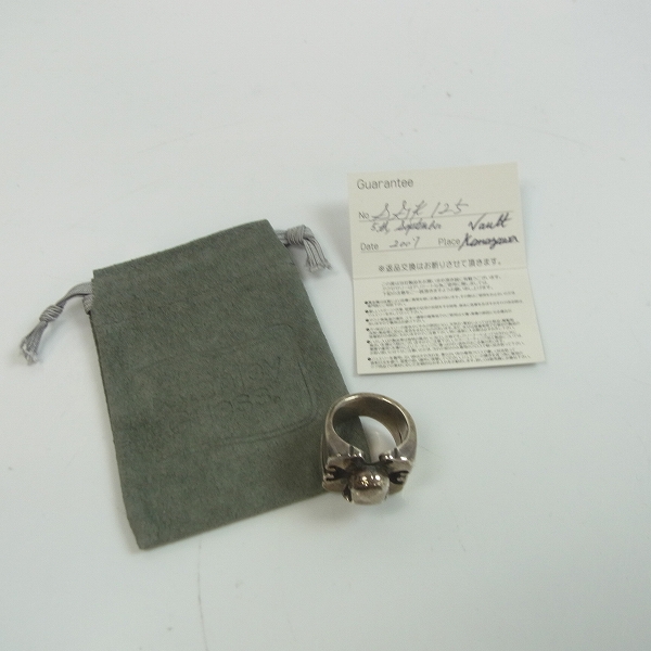 実際に弊社で買取させて頂いた【証明書】STANLEY GUESS/スタンリーゲス ガンズX/ラージスカルリング 17.5号の画像 7枚目