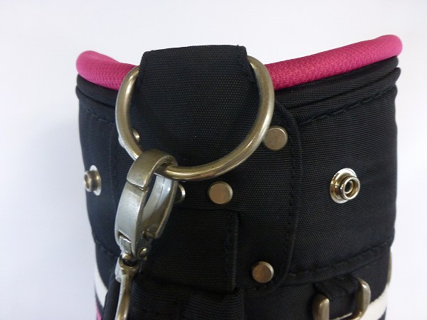 実際に弊社で買取させて頂いた★le coq sportif/ル・コック レディースキャディバッグ QQL1059 8.5型(46インチ対応) ブラック/ピンクの画像 4枚目