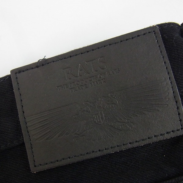 実際に弊社で買取させて頂いたRats/ラッツ 17AW ナロー6ポケット ブラックデニム カーゴパンツ  17’RD-0810/Lの画像 3枚目