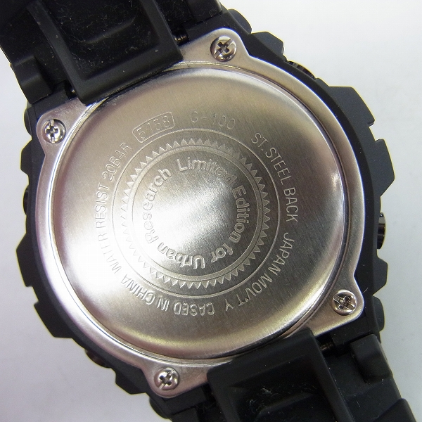 実際に弊社で買取させて頂いたG-SHOCK/ジーショック × URBAN RESEARCH/アーバンリサーチ コラボ 20th/1000個限定 G-100-1BMJF-UM77の画像 3枚目