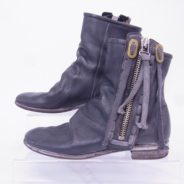 実際に弊社で買取させて頂いたMIHARAYASUHIRO/ミハラヤスヒロ ドレープリボンブーツ 25.5の画像 2枚目