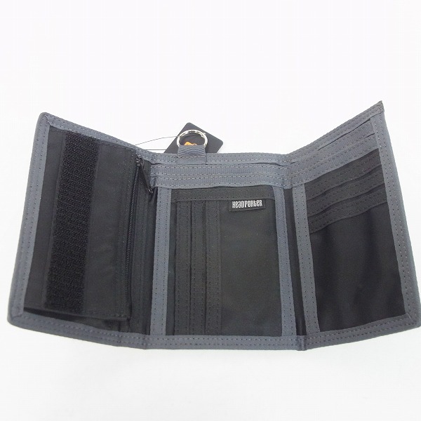 実際に弊社で買取させて頂いた【未使用】HEAD PORTER/ヘッドポーター 三つ折り財布/ウォレット/小銭入れ有りの画像 4枚目