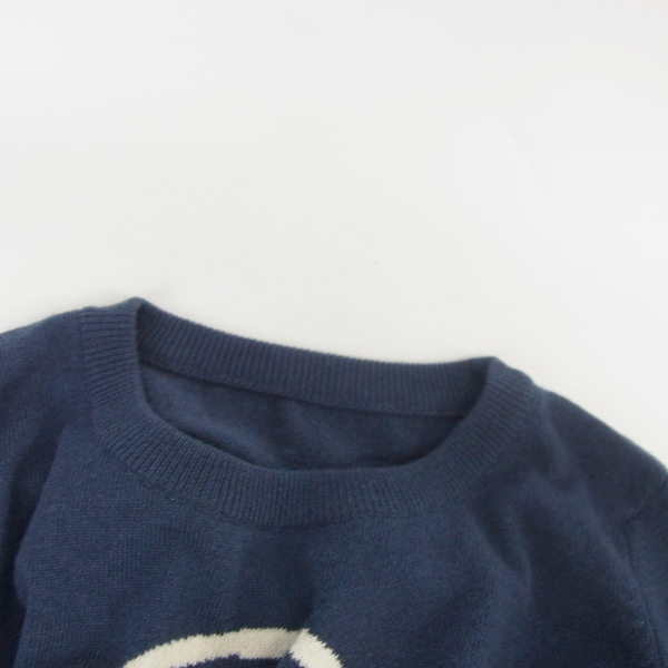 実際に弊社で買取させて頂いたlucien pellat-finet/ルシアンペラフィネ 18SS カシミヤ100％ スカル/スター/スワロ ニット/Mの画像 5枚目