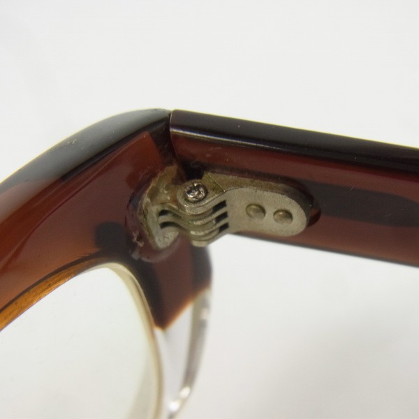 実際に弊社で買取させて頂いたOLIVER GOLDSMITH/オリバーゴールドスミス KOLUS 度入り眼鏡/メガネフレーム クリア/茶 の画像 5枚目