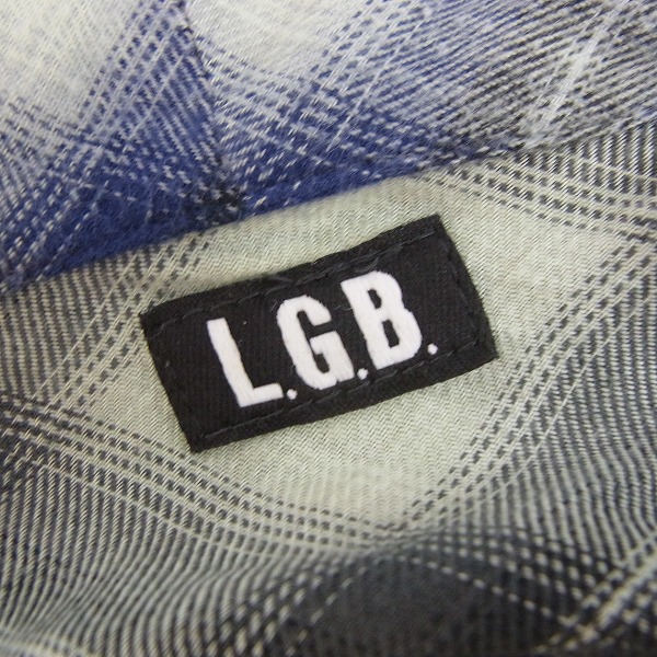 LGB/ルグランブルー SHIRT-G/PK/M 9173 チェック柄 シャツパーカー/1