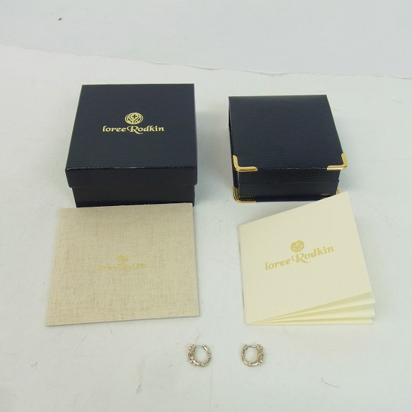 実際に弊社で買取させて頂いた【ギャラ付き】loree rodkin/ローリーロドキン プリンセスクロスフープピアス 両耳の画像 6枚目