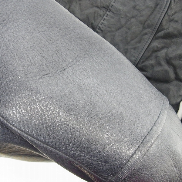 実際に弊社で買取させて頂いたjunhashimoto/ジュンハシモト レザージャケット LTE015 ジップレザーシャツジャケット 2の画像 5枚目